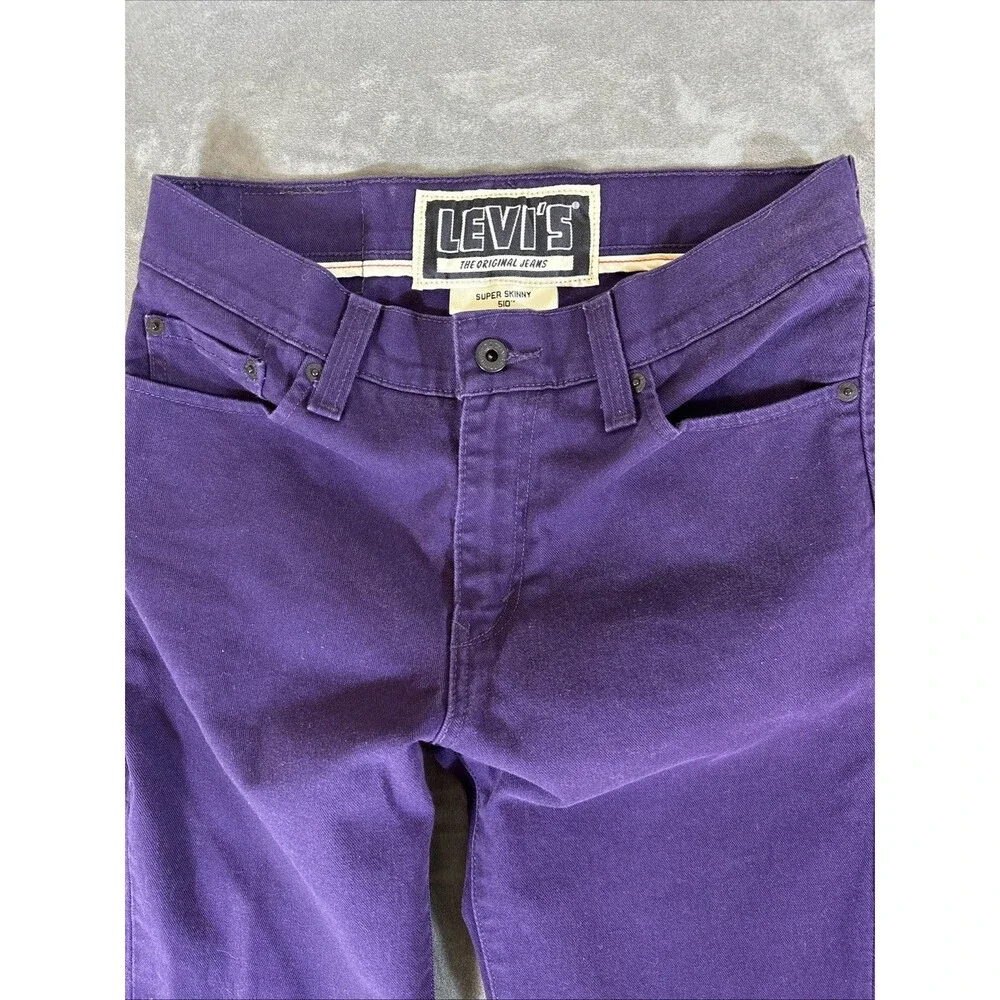 Levi’s Super Skinny 510 Purple Jeans Mens 31x32 4002 Mexico Original Black Label